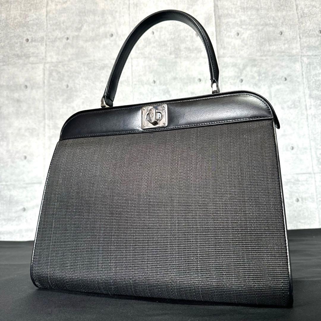 【美品】COMTESSE ホースヘア×レザー ブラック ハンドバッグ定価55万 — image 2