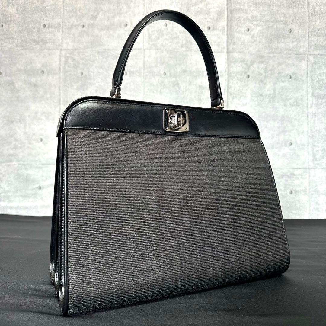 【美品】COMTESSE ホースヘア×レザー ブラック ハンドバッグ定価55万 — image 3