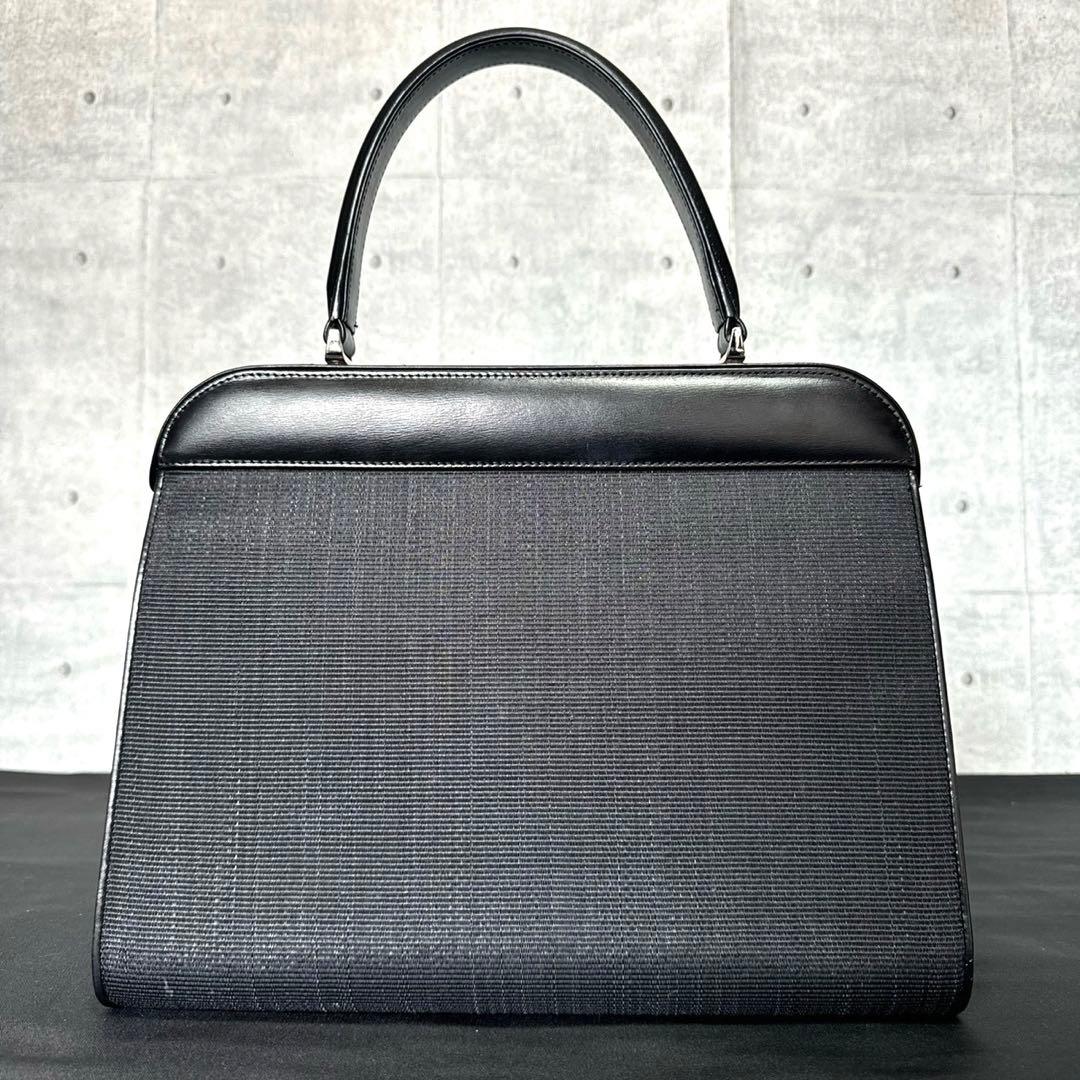 【美品】COMTESSE ホースヘア×レザー ブラック ハンドバッグ定価55万 — image 4