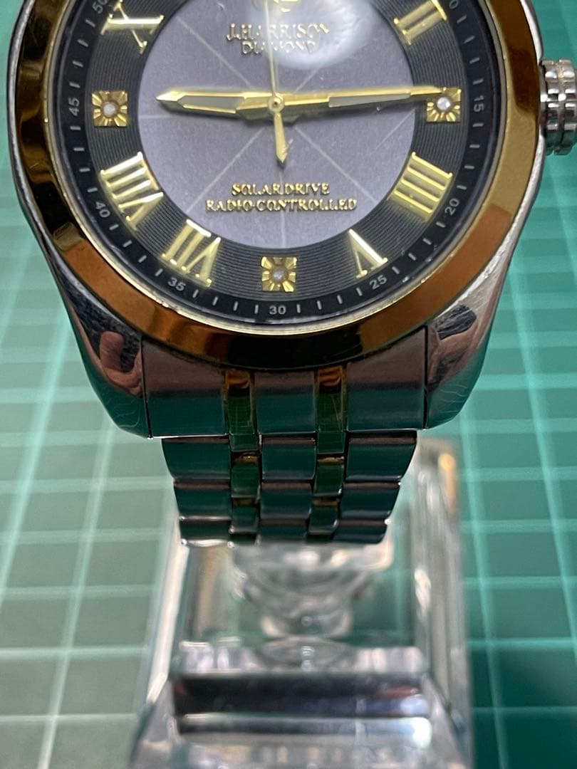 HARRISON JH-096 ダイヤモンド 電波ソーラー メンズ腕時計 稼働品 — image 2