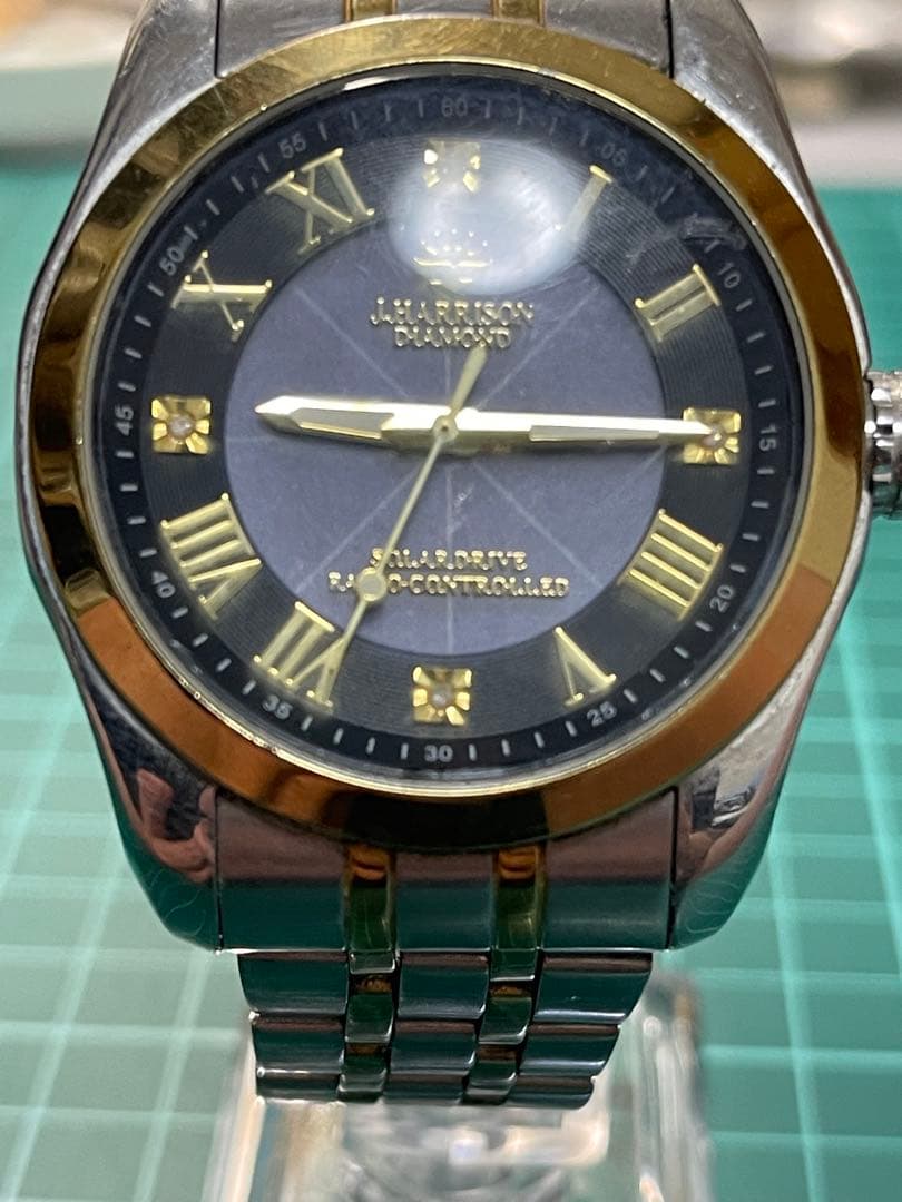 HARRISON JH-096 ダイヤモンド 電波ソーラー メンズ腕時計 稼働品 — image 5
