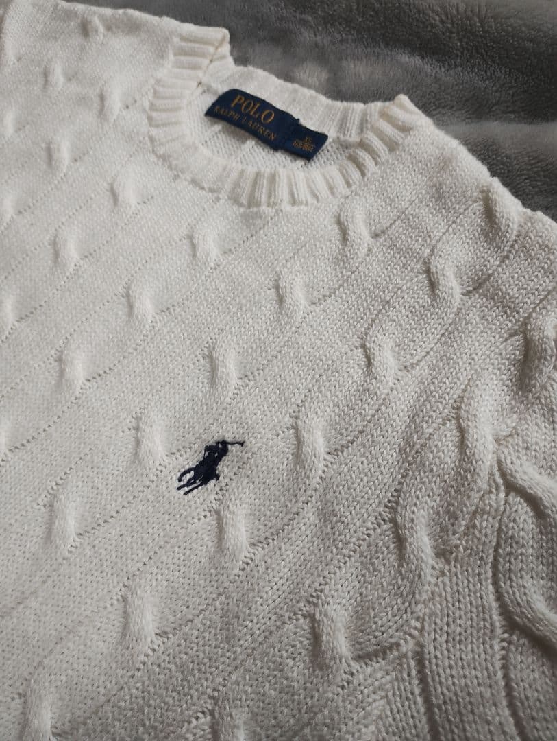 Polo Ralph Lauren ケーブルニット セーター ホワイト XS — image 5