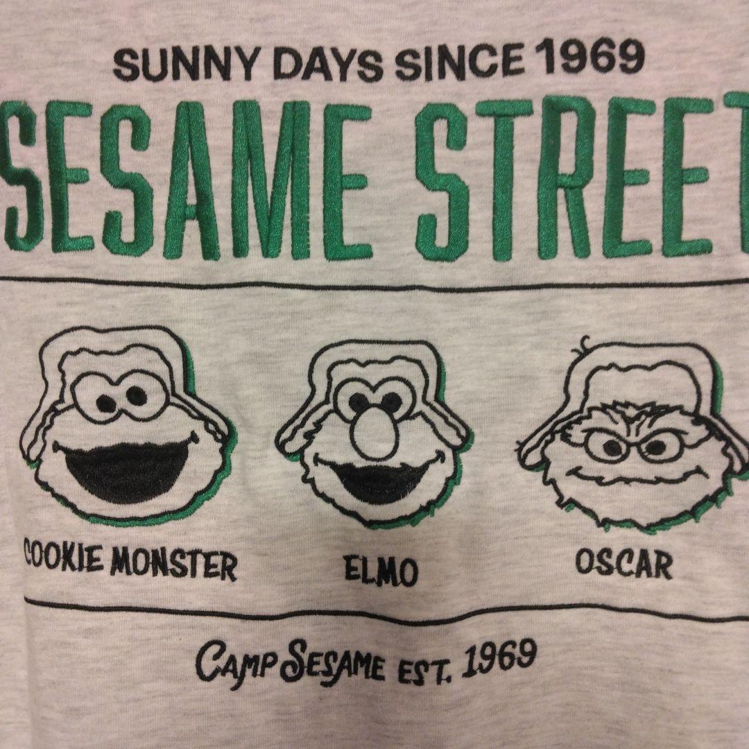 SESAME STREET 刺繍 Tシャツ グレー Lサイズ — image 2