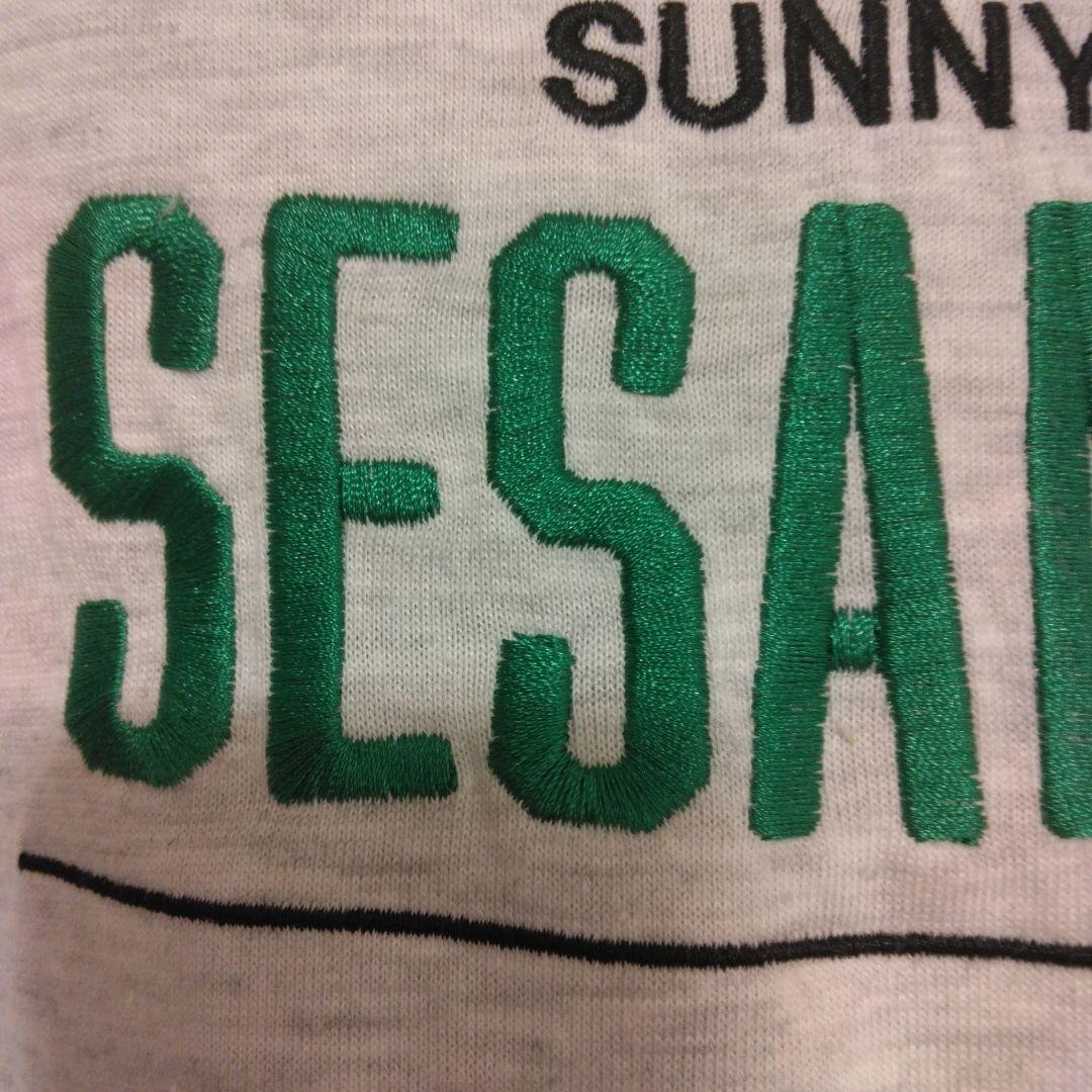 SESAME STREET 刺繍 Tシャツ グレー Lサイズ — image 3