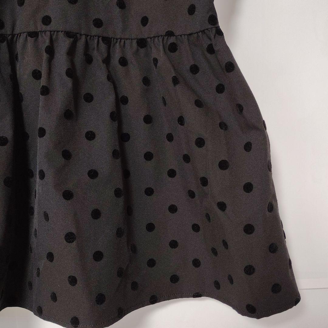 【アベイル】ドット柄切り替えトップス L　ビスチェ黒×白【即完売】 — image 5