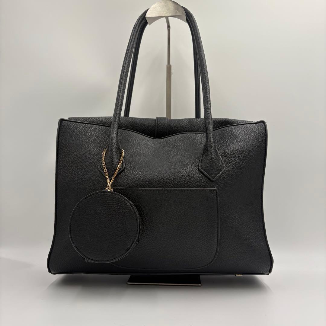 GUSCIO グッシオ ゴールドラベル　エレガンストートバッグ　レザー　黒 — image 2