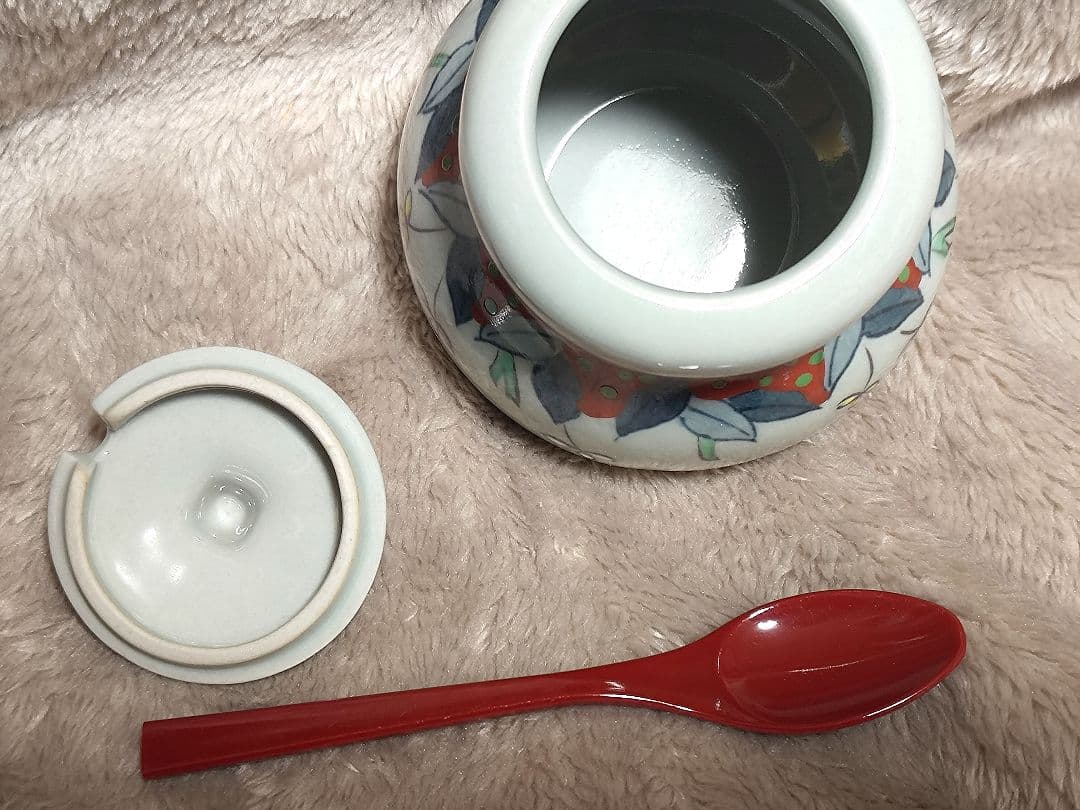 未使用美品　有田焼　三川内焼　嘉泉窯　一葉 砂糖入れ　薬味入れ　シュガーポット — image 5