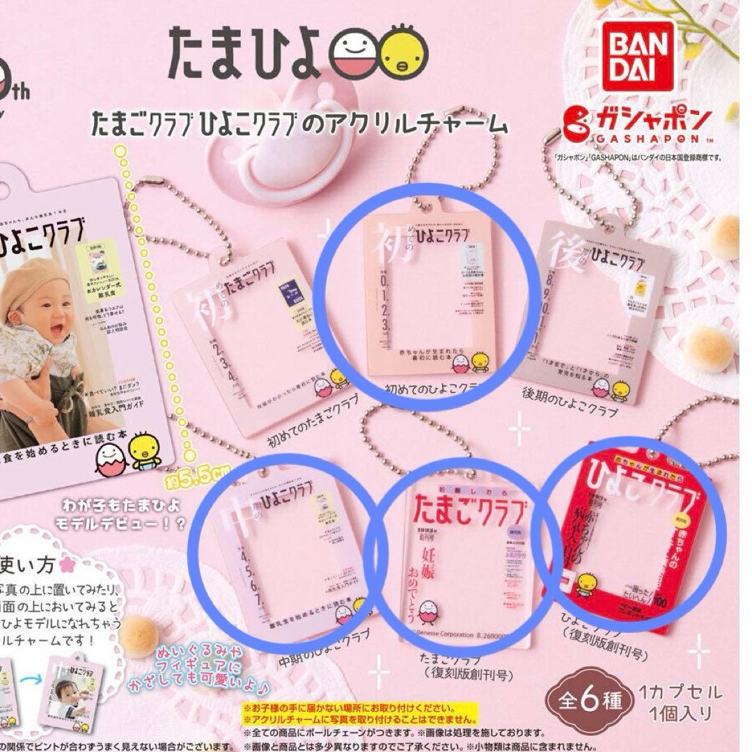 たまひよ　ガチャガチャ　たまごクラブひよこクラブのアクリルチャーム — image 3