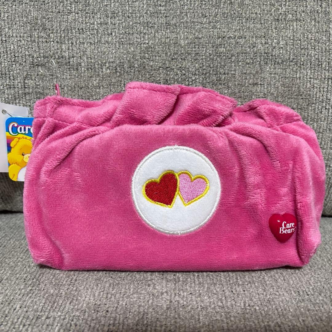 【新品未使用】 ケアベア フリルポーチ ピンク タグ付き 平成レトロ — image 3