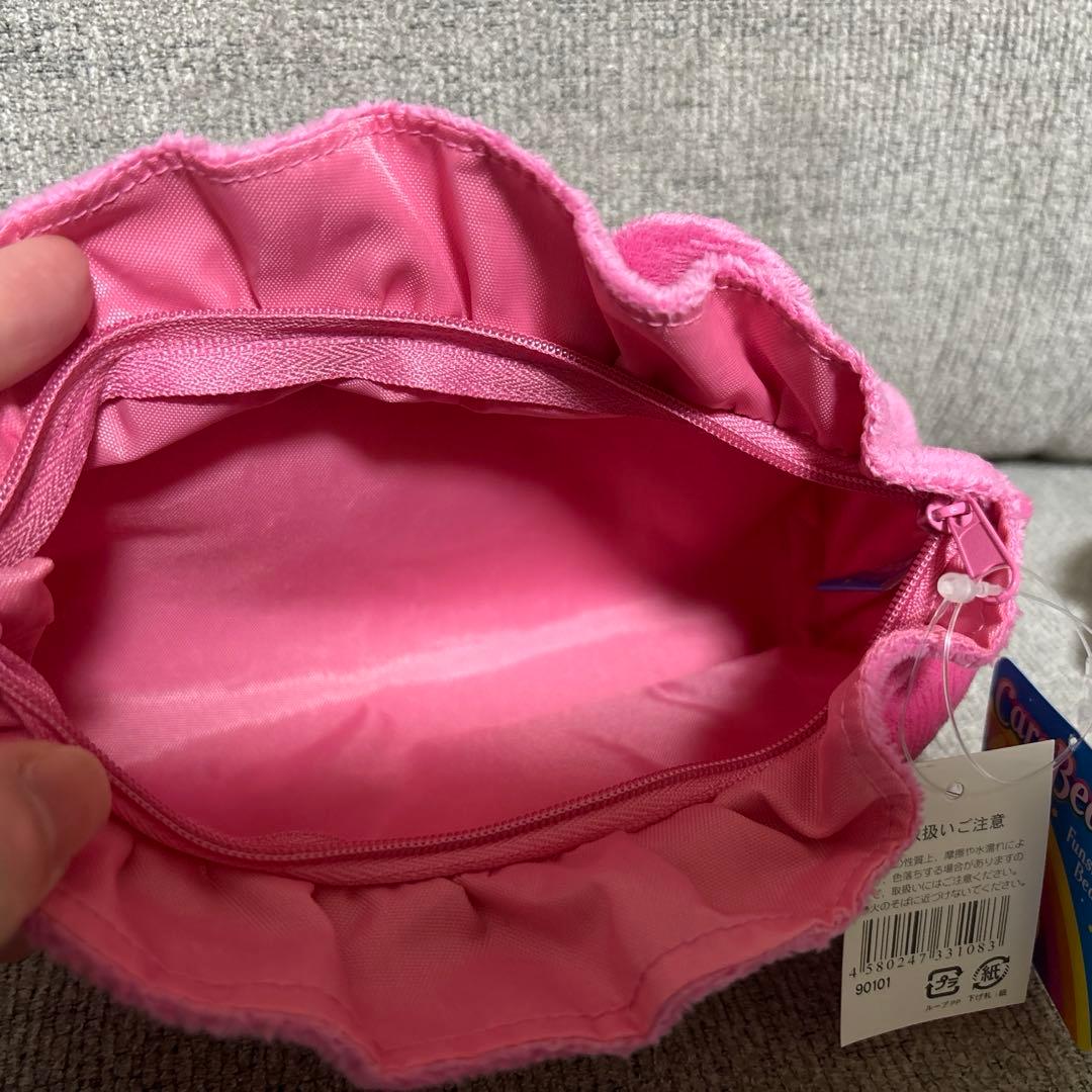 【新品未使用】 ケアベア フリルポーチ ピンク タグ付き 平成レトロ — image 4