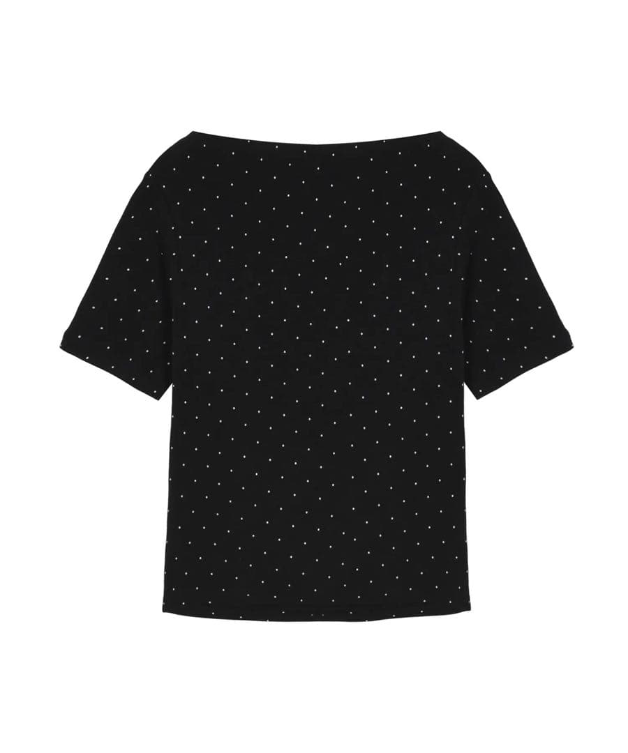 nick&nicoleドット柄 半袖Tシャツ ブラック — image 2