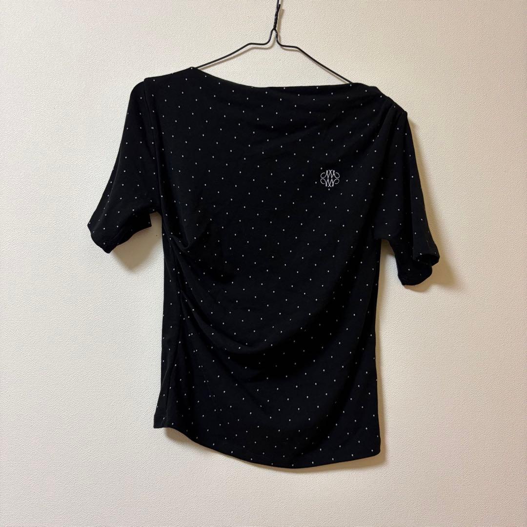 nick&nicoleドット柄 半袖Tシャツ ブラック — image 3