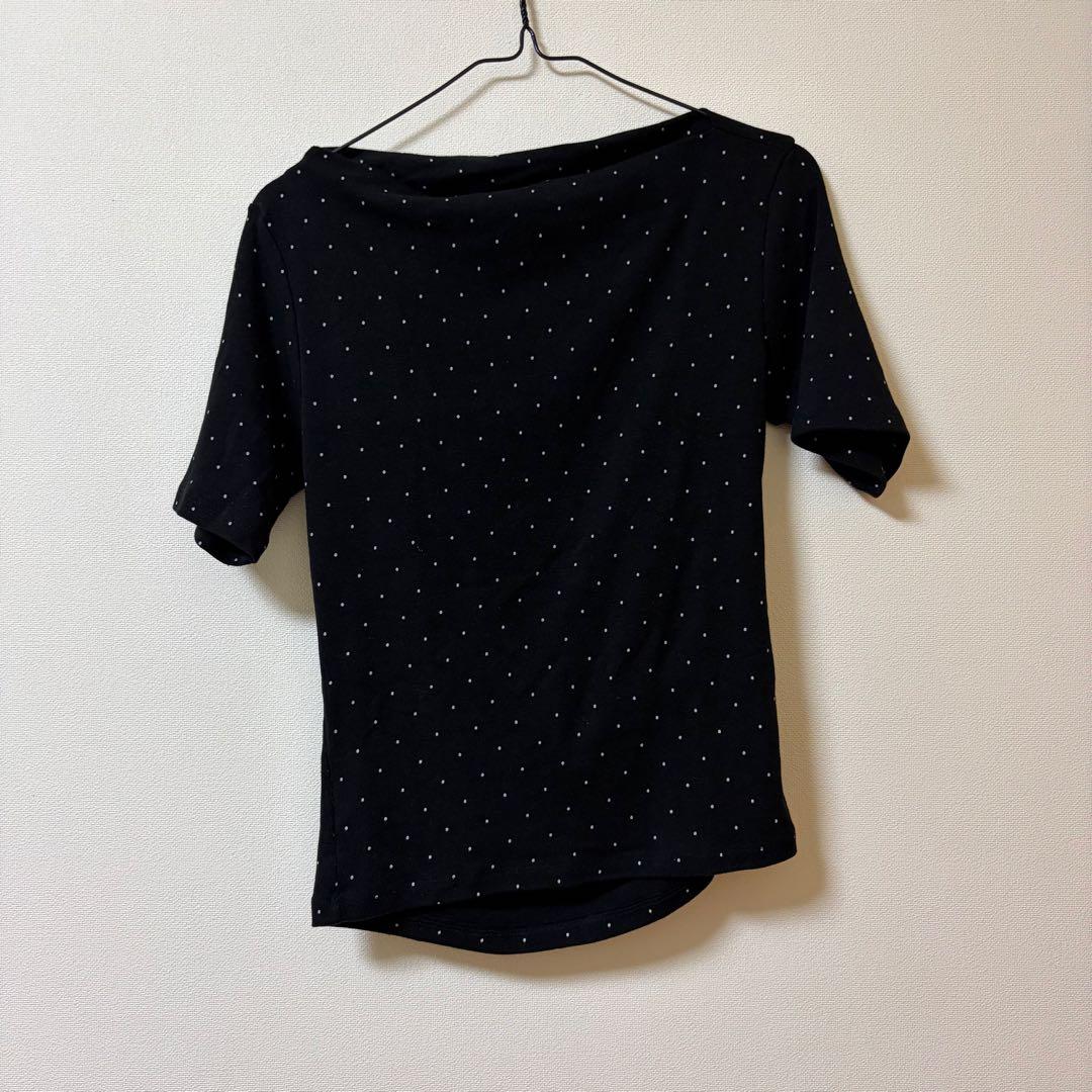 nick&nicoleドット柄 半袖Tシャツ ブラック — image 4