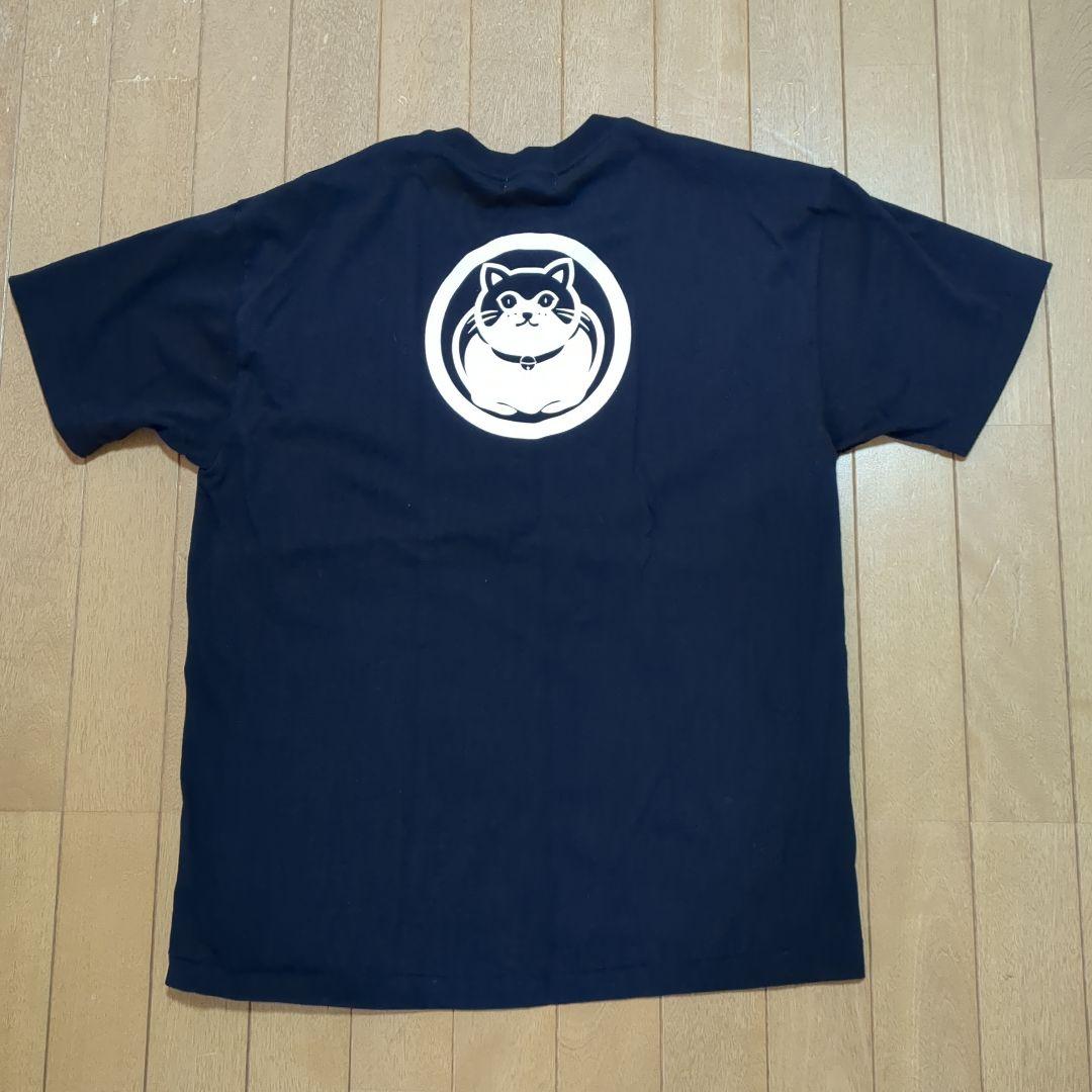 麿紋maromon NEKO半袖 Tシャツプリント 猫久米繊維工業日本製ネイビー — image 3