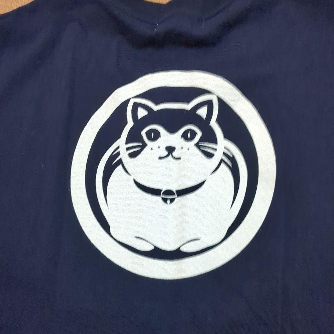 麿紋maromon NEKO半袖 Tシャツプリント 猫久米繊維工業日本製ネイビー — image 4