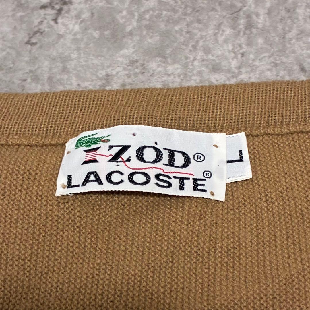 LACOSTE ラコステ 無地 Vネック ニット セーター L アメカジ — image 3