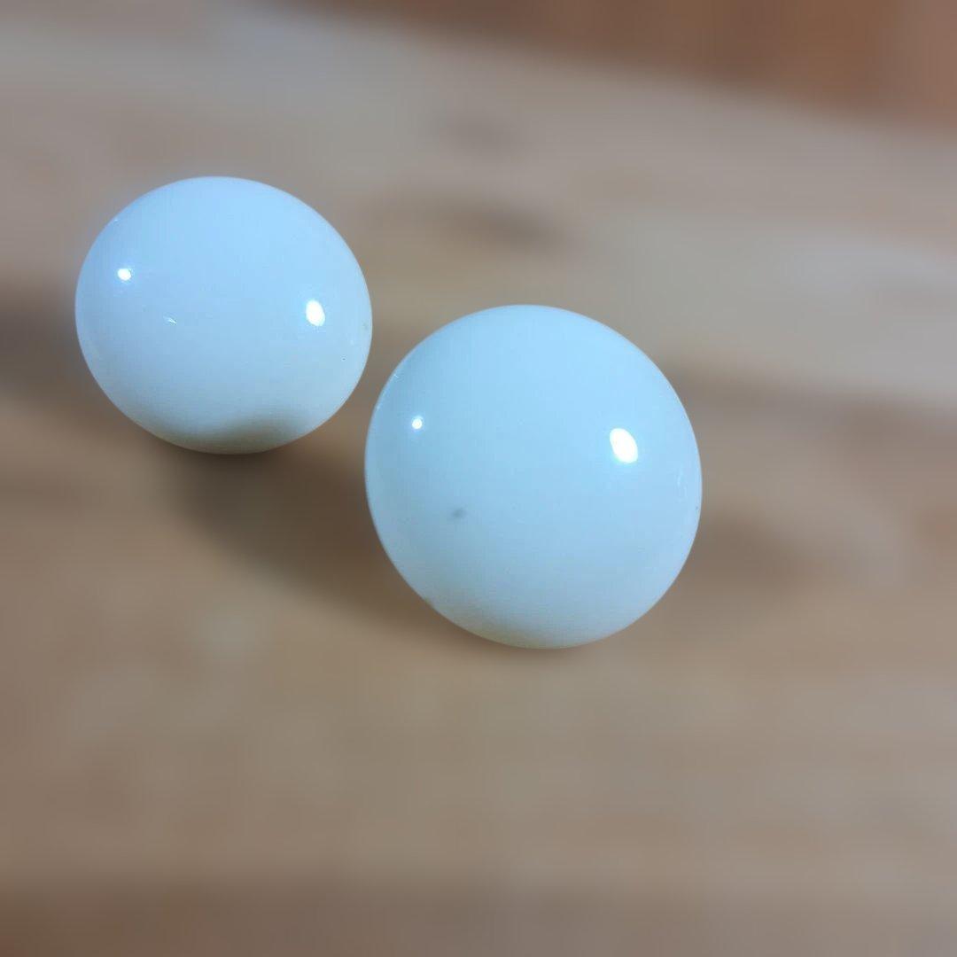 【ヴィンテージ　イヤリング】クラシカル　アイボリーカラー　シンプルデザイン — image 5