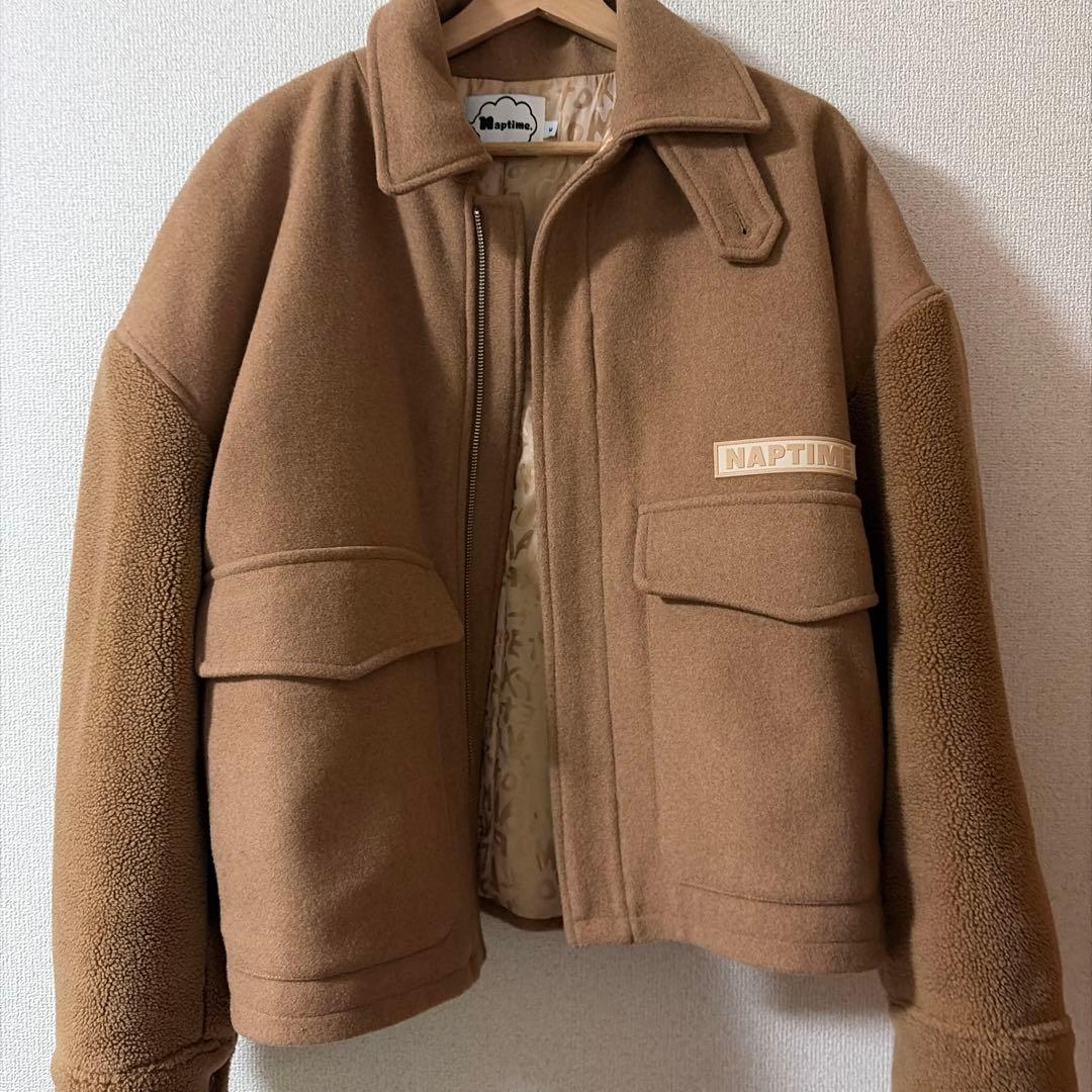 Naptime 袖ボア JACKET-BROWN — image 2