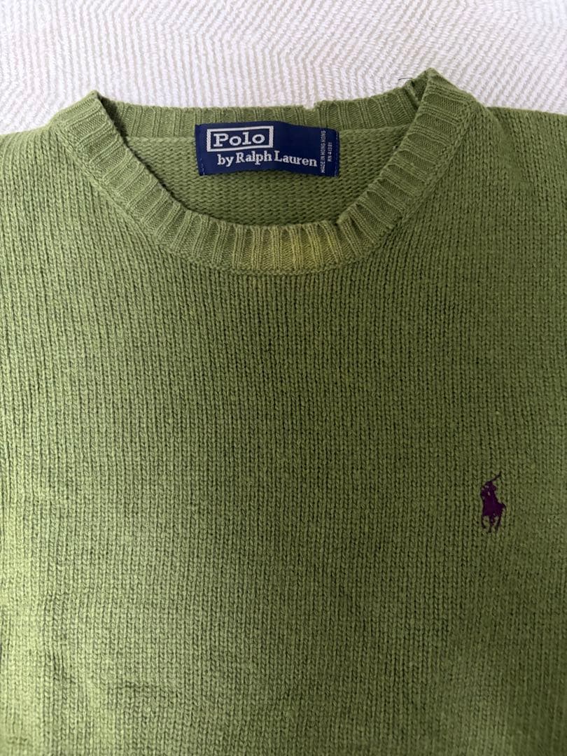 Polo by Ralph Lauren クルーネックニット オリーブ90s — image 3