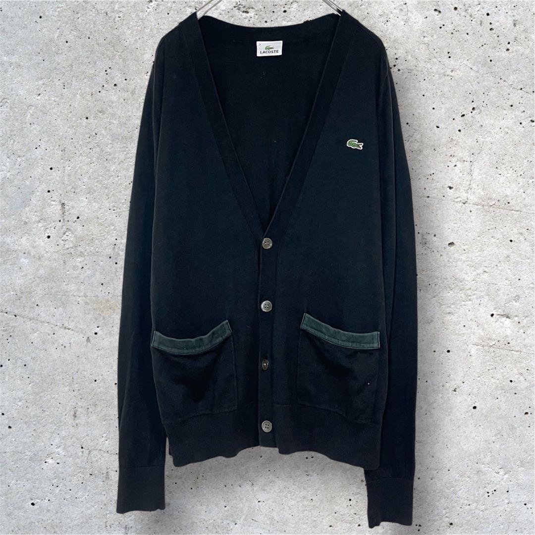 LACOSTE ワニ　ロゴ　刺繍　カーディガン　アメカジ　古着 — image 2