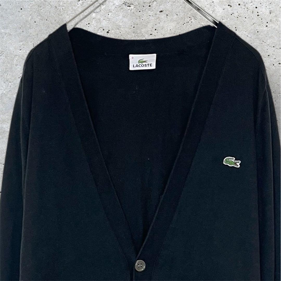 LACOSTE ワニ　ロゴ　刺繍　カーディガン　アメカジ　古着 — image 3