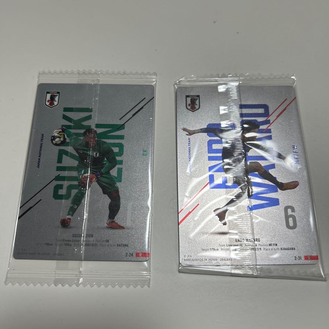 ツインウエハース　サッカー日本代表ver.2026 遠藤航 レア 鈴木彩艶 レア — image 2