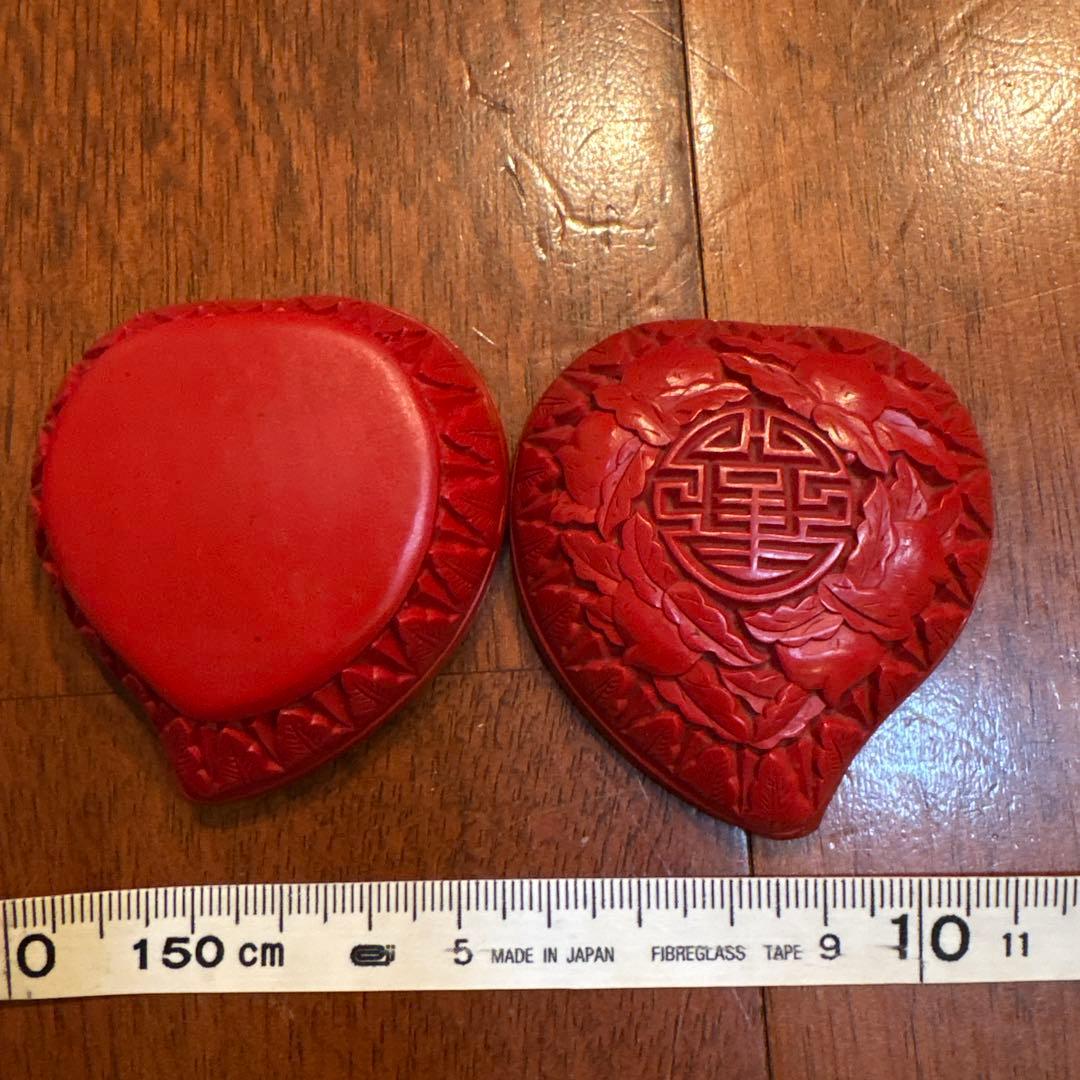 【最終値下げ】堆朱　中国伝統工芸　茶道具　香合　小物入れ　寿 — image 4