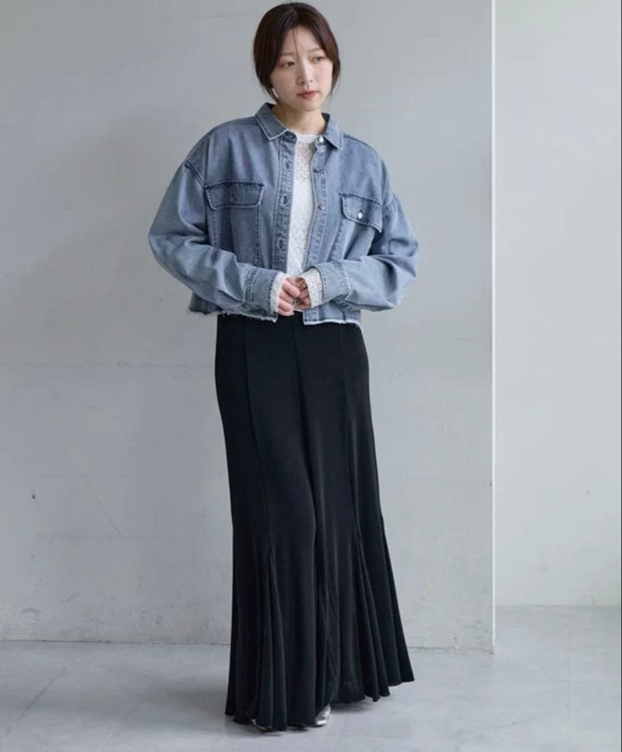 新品未使用SHENERYデニムオーバーショートシャツ （blue） — image 2