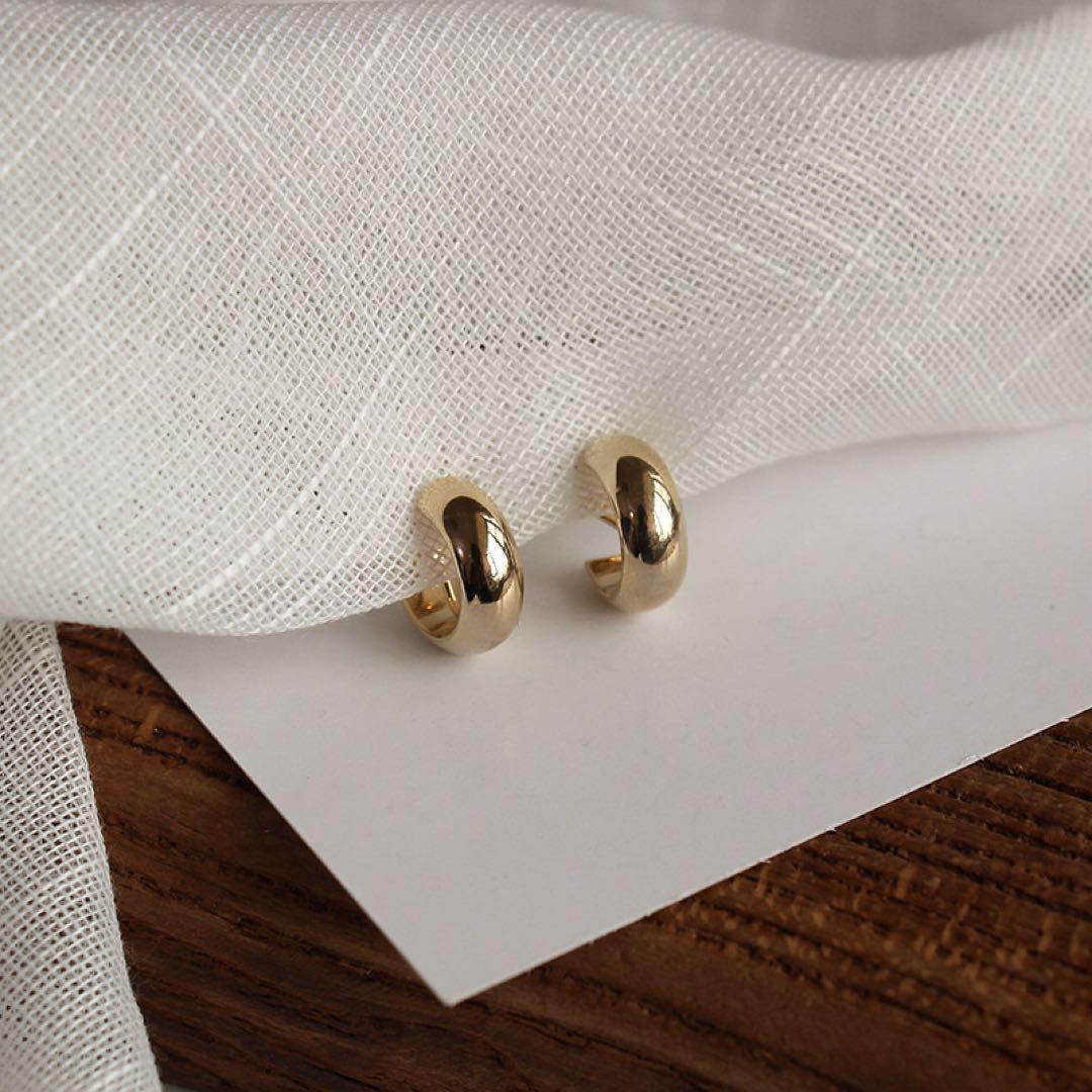 イヤリング　フープ　アクセサリー 結婚式　イヤーカフ　ゴールド　金 om51 — image 5