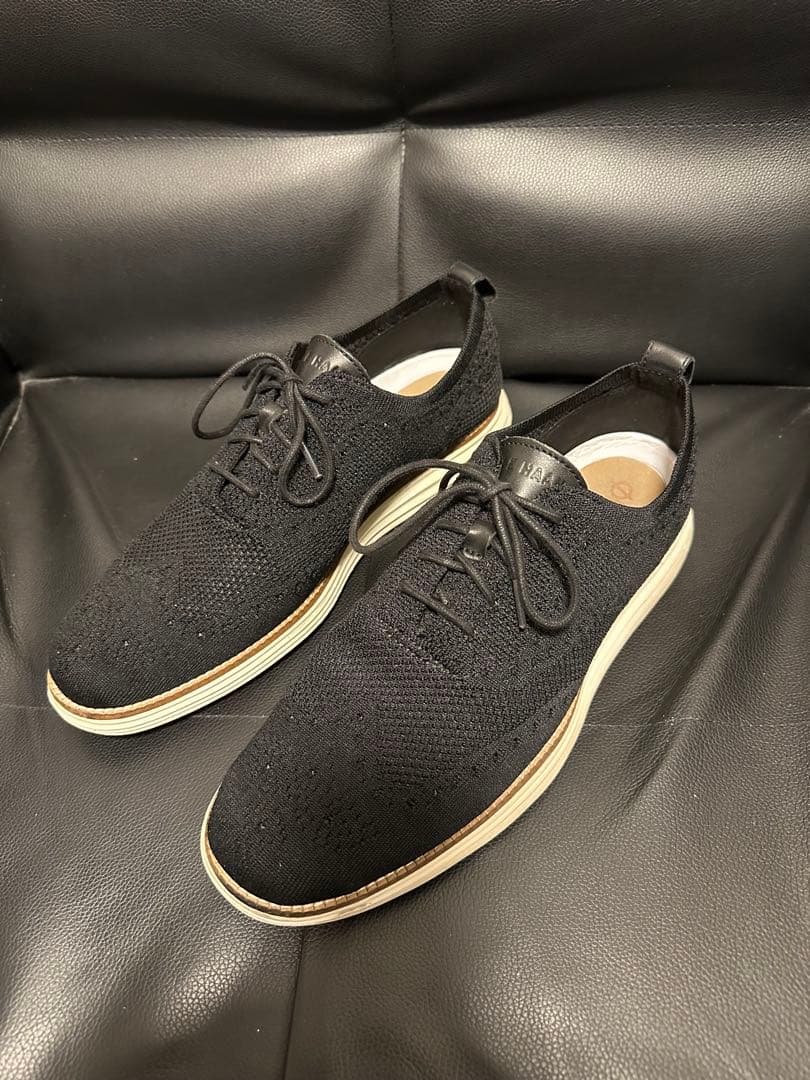 【コールハーン 】Cole Haan ウィングチップ ニットスニーカー ブラック — image 2