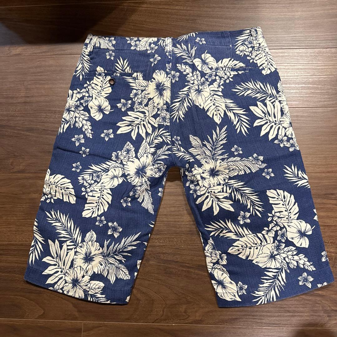 BACK NUMBERフローラル柄ショートパンツ ネイビー — image 2