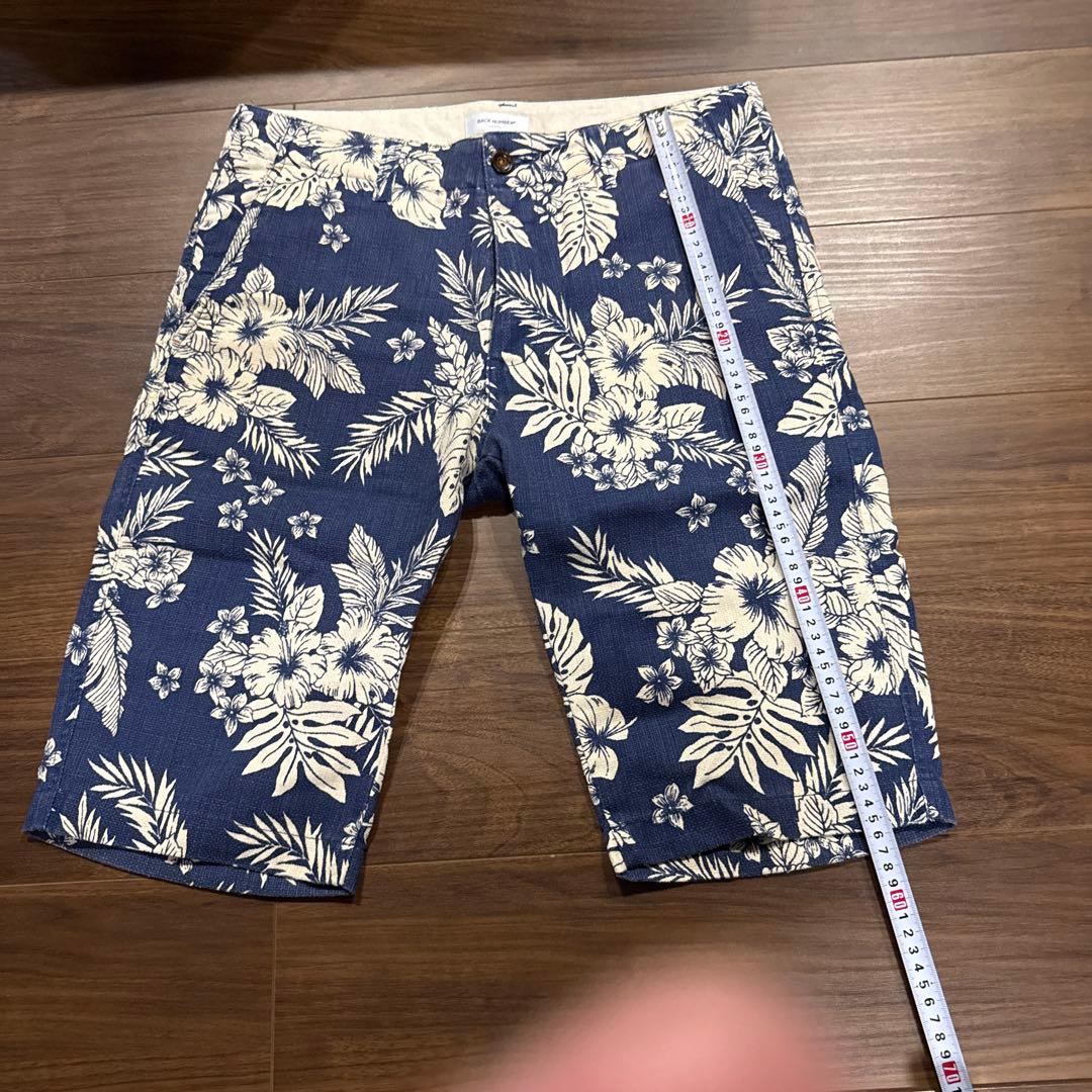 BACK NUMBERフローラル柄ショートパンツ ネイビー — image 4