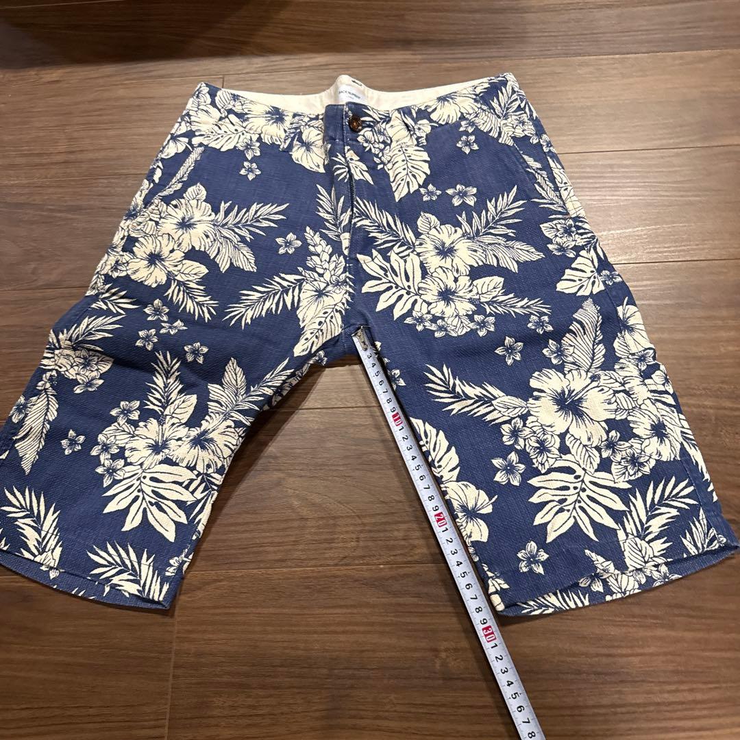 BACK NUMBERフローラル柄ショートパンツ ネイビー — image 5