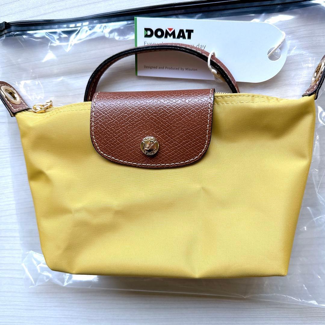 DOMAT ハンドバッグ イエロー ミニバッグ ポーチ付き レディース — image 2
