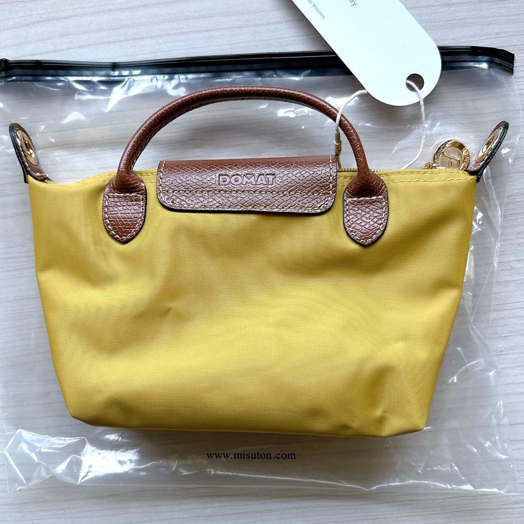 DOMAT ハンドバッグ イエロー ミニバッグ ポーチ付き レディース — image 3