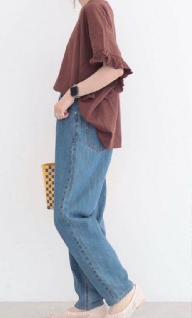美品☘️AMERICAN HOLIC はしごレースフリルカットソー　ブラウン　M — image 2
