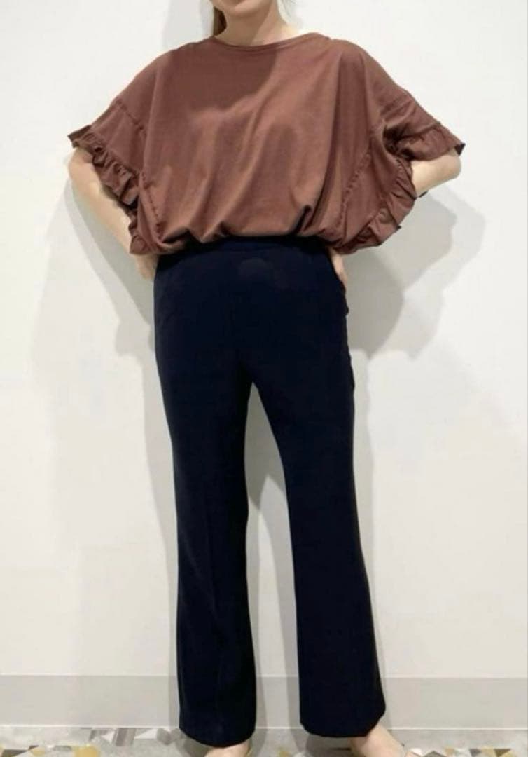 美品☘️AMERICAN HOLIC はしごレースフリルカットソー　ブラウン　M — image 4