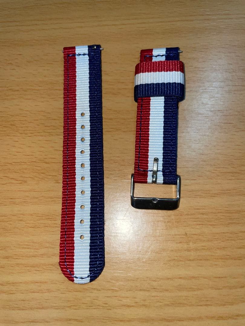 トリコロールカラー ナイロン製 腕時計交換用ベルト20mm — image 2
