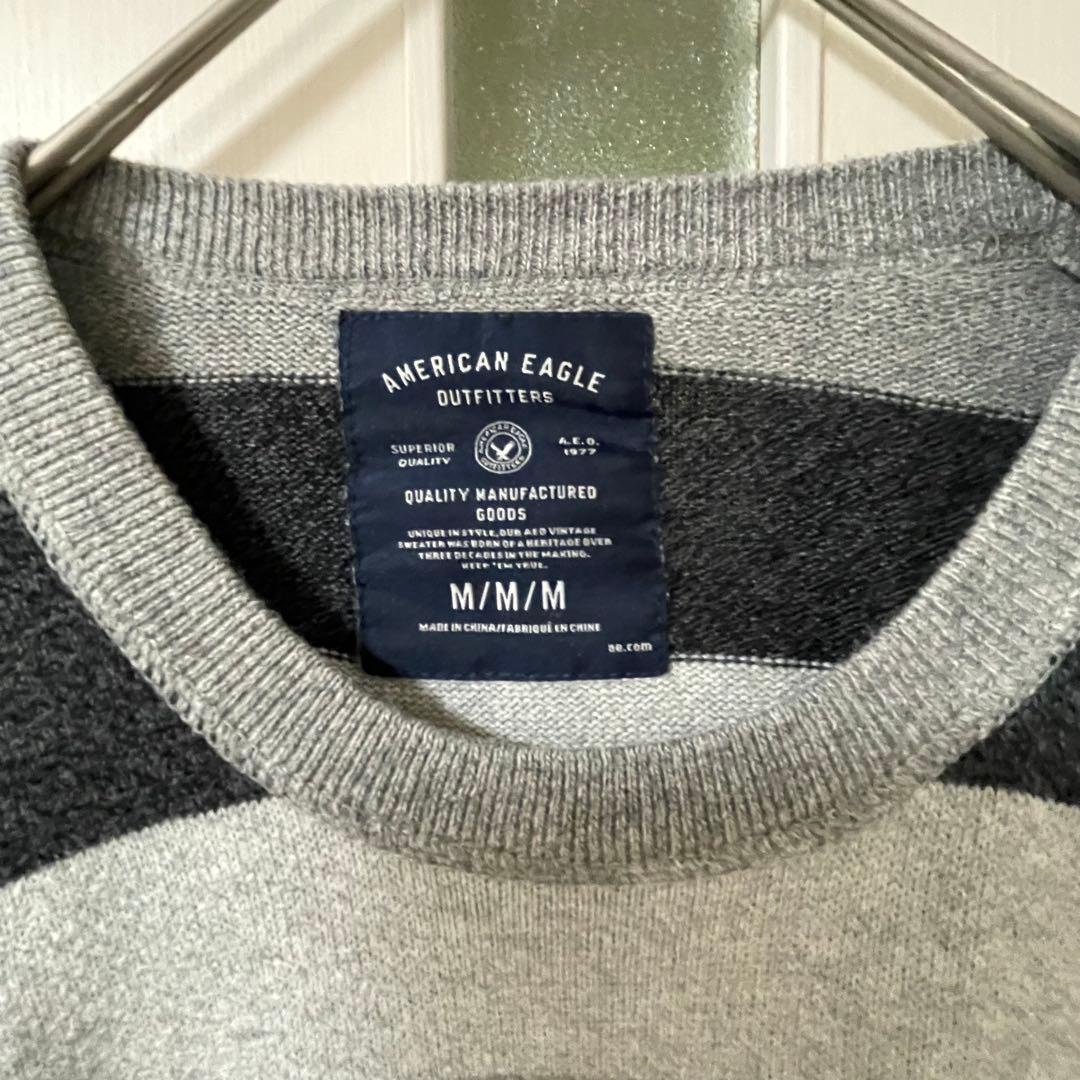American Eagle アメリカンイーグル　ストライプニットセーター M — image 3