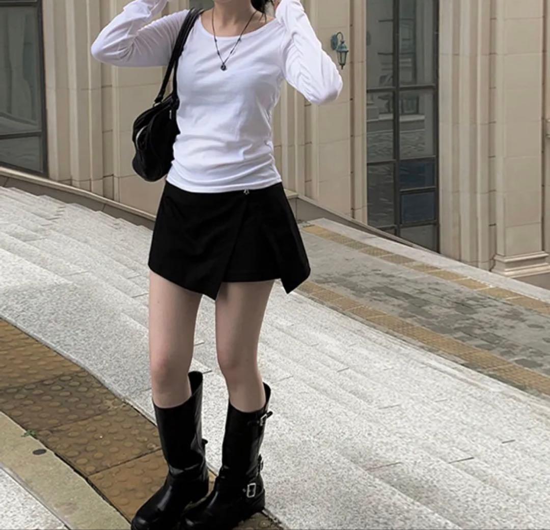 anyonemore amood 韓国　ロンT 長袖 カットソー ホワイト — image 2