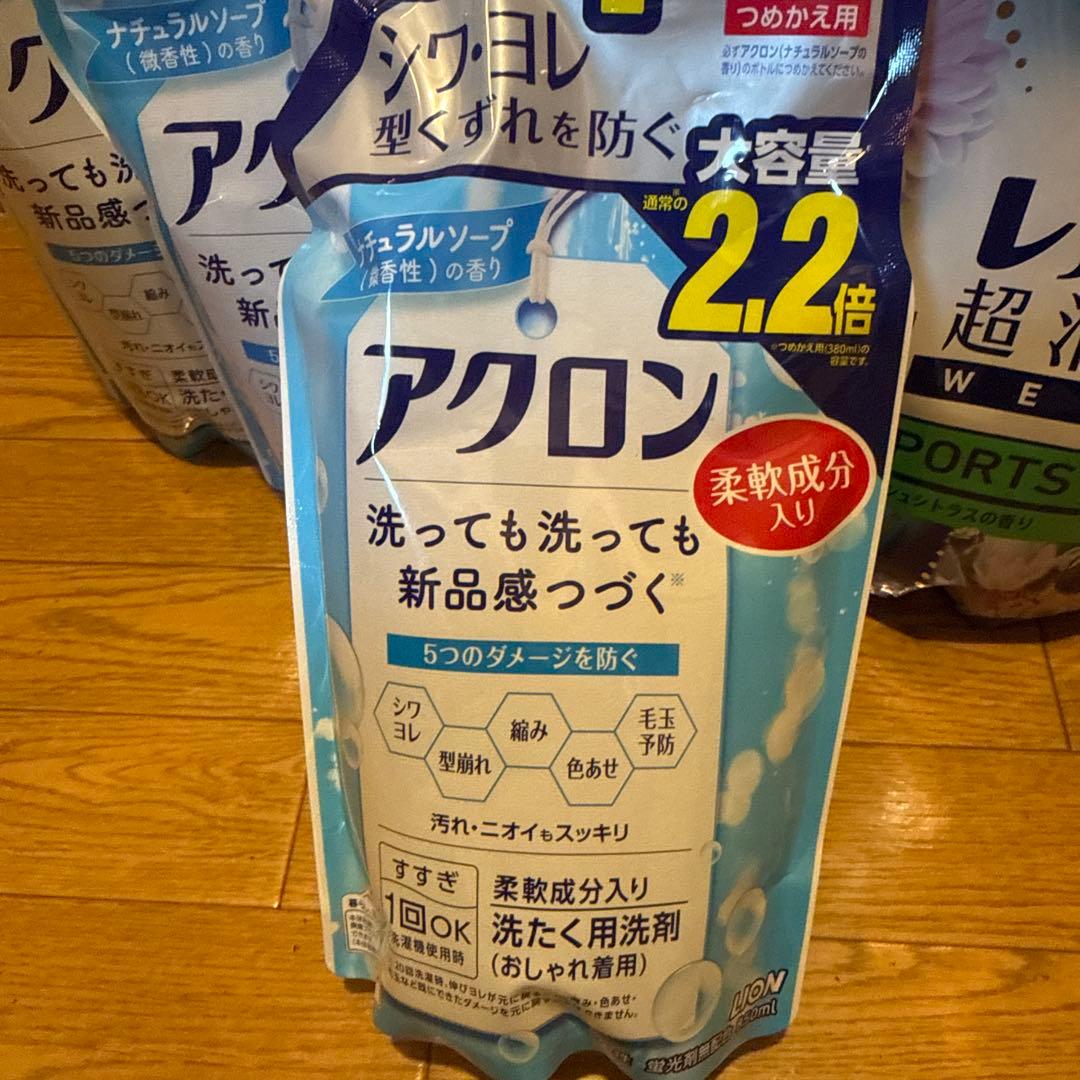 アクロン レノア超消臭 液体洗剤 つめかえ用10点セット — image 2