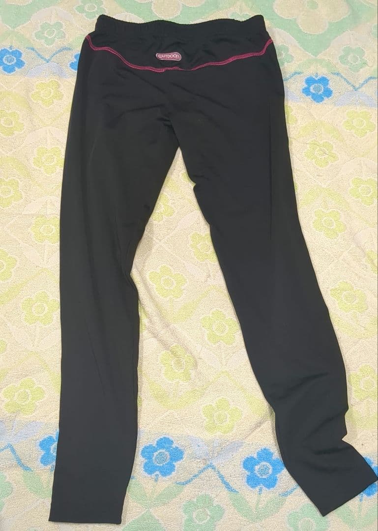 OUTDOOR PRODUCTS タイツ ブラック ピンクステッチ M — image 2