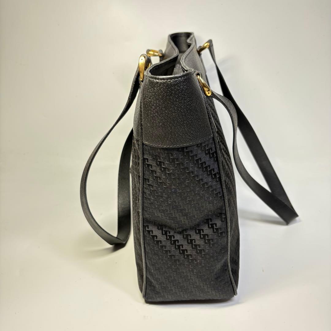 【超美品】GUCCI グッチキャンバス レザー 本革トート バッグ　肩掛け　黒 — image 3