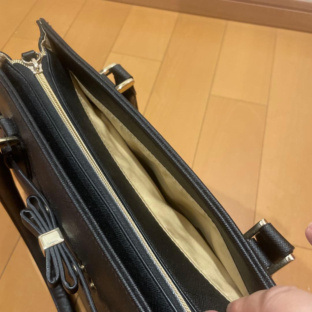LES MUES リクルートバッグ 就活バッグ A4対応 ブラック 通勤 美品 — image 3