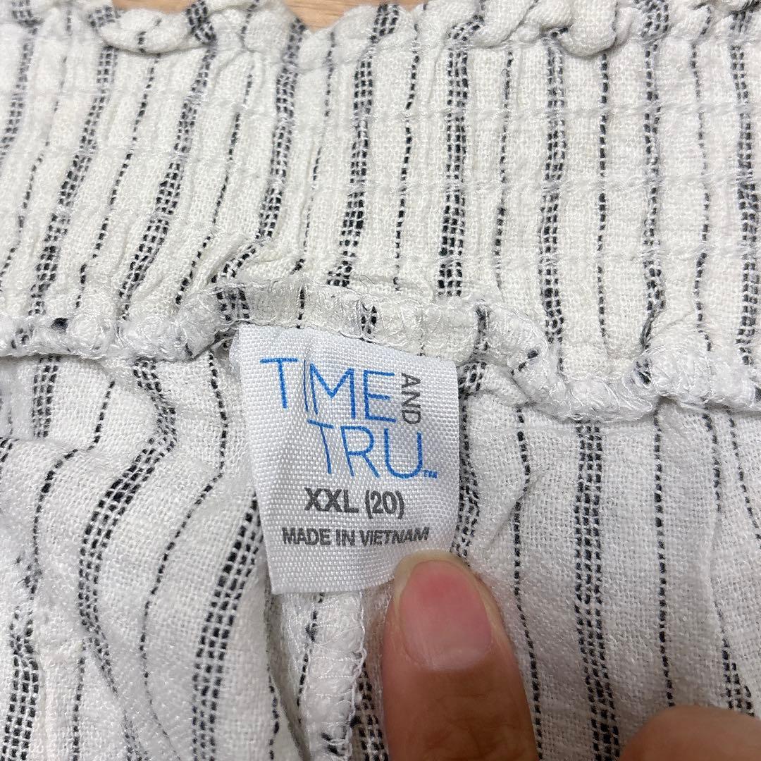 美品❣️TIMEAND TRU【XXL】ストライプ パンツ　カジュアル　シンプル — image 2