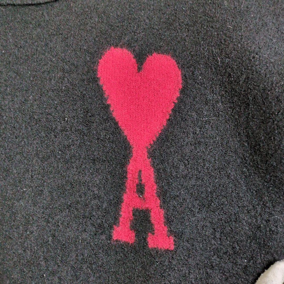ami ニット セーター ハート刺繍 ウール ブラック XLサイズ — image 5
