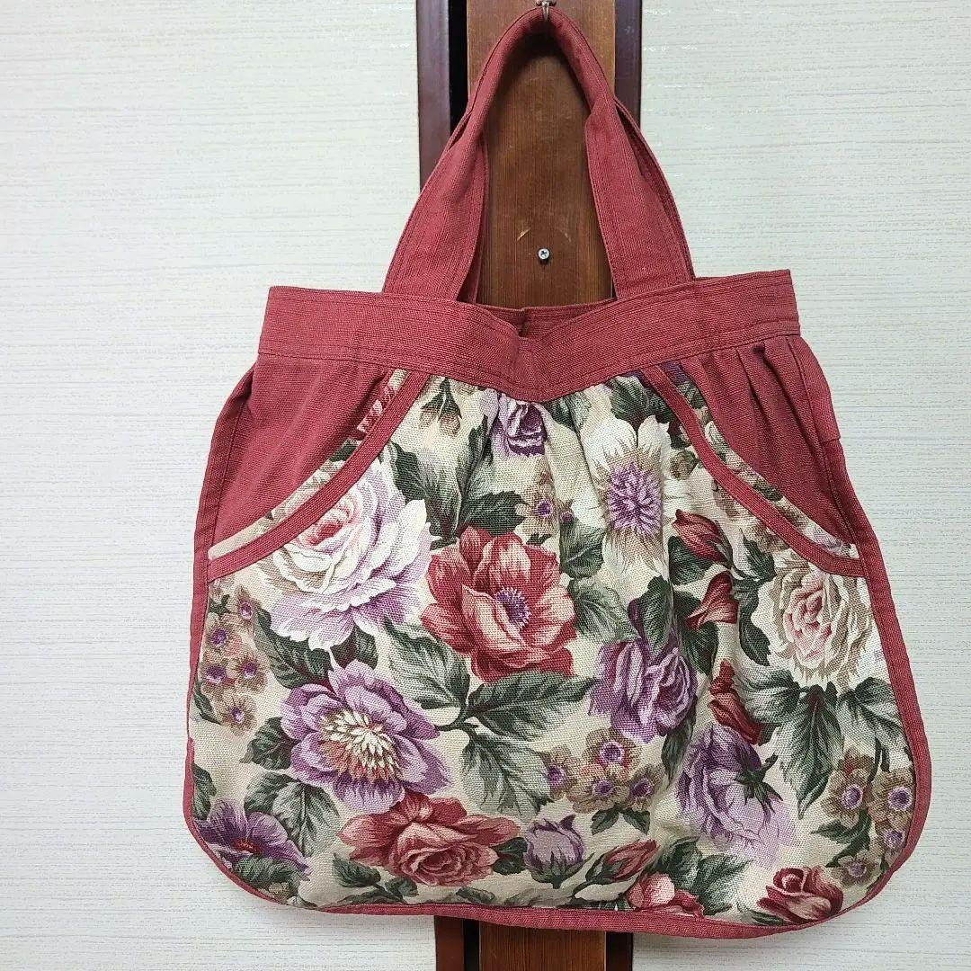 花柄　ハンドバッグ　グラニー　カバン　ショルダーバッグ — image 3