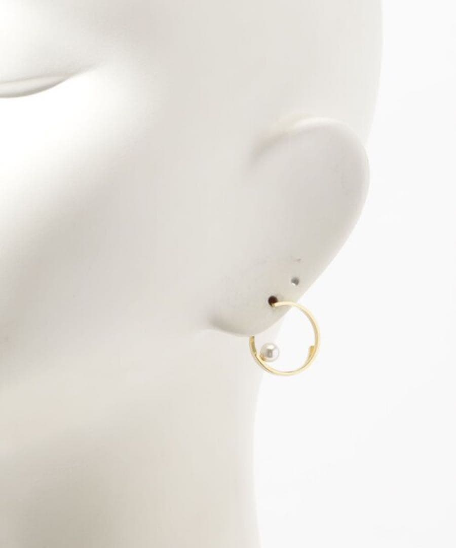 【別注】januka パールフープイヤリング金メッキ美品 — image 4