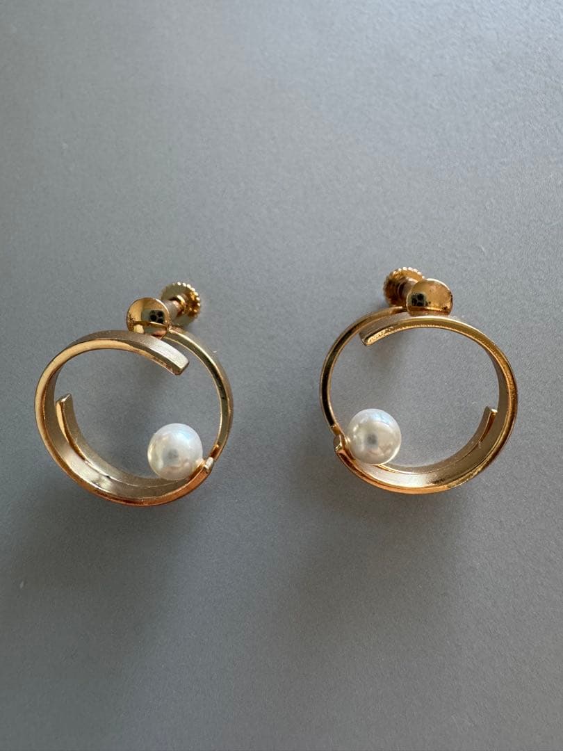 【別注】januka パールフープイヤリング金メッキ美品 — image 5