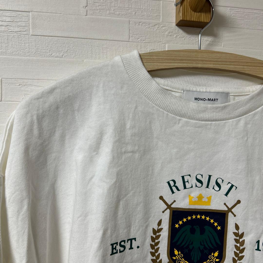 MONO-MART カレッジロゴ刺繍 Tシャツ S（実寸XL相当オーバーサイズ） — image 3
